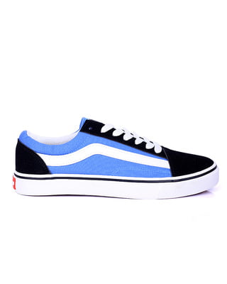 White Stripe Classic Unisex Sneakers-Blue & Black - Romelu|20012 White Stripe Classic Unisex Sneakers-Blue & Black - Romelu|20012