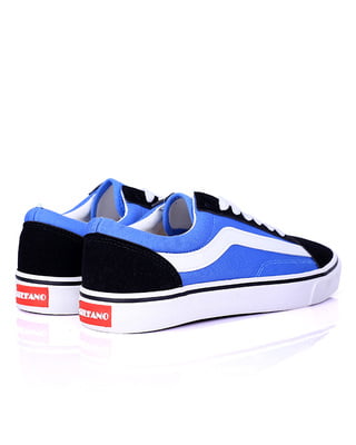 White Stripe Classic Unisex Sneakers-Blue & Black - Romelu|20012 White Stripe Classic Unisex Sneakers-Blue & Black - Romelu|20012