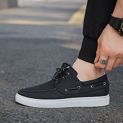 WH-Men's Corduroy Sneakers-Black-Brayden|20127
