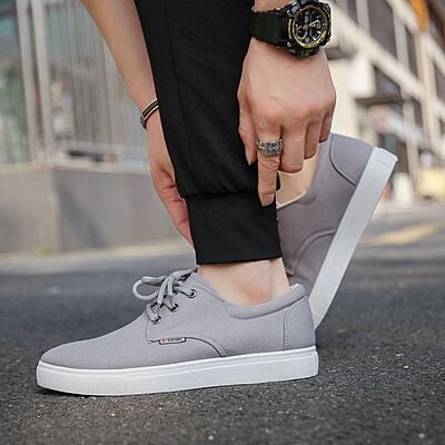 WH-Men's Sport Cut Sneakers-Gray-Gallus|20137
