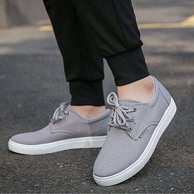 WH-Men's Sport Cut Sneakers-Gray-Gallus|20137