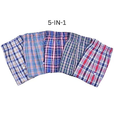 MG-Men's 5-in-1 Premium Boxers Shorts-Multi-Jack|30169 MG-Men's 5-in-1 Premium Boxers Shorts-Multi-Jack|30169