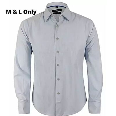 Casual Men's Long Sleeve Shirt-Blue-Nasir|10839