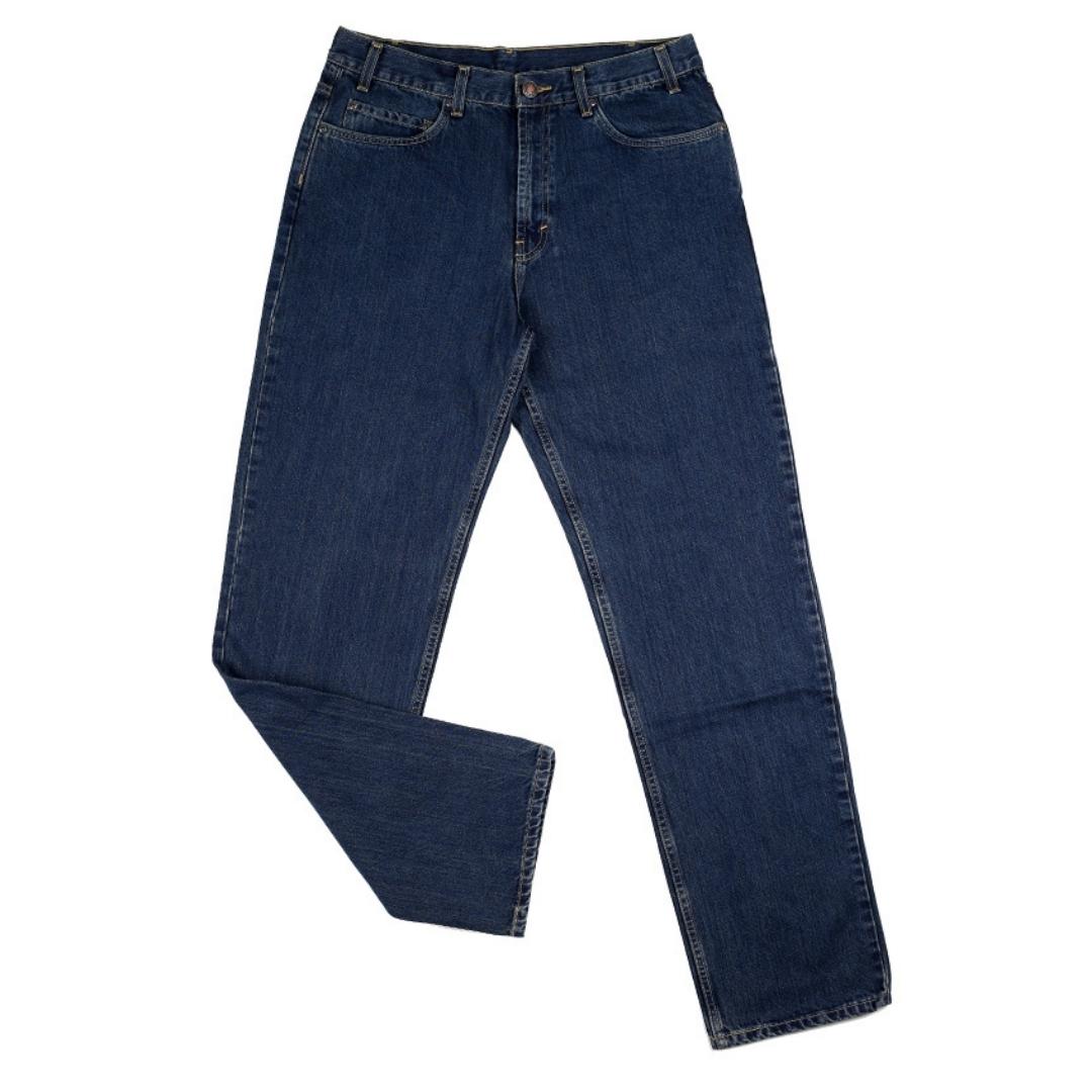 WH-Keneth Straight Cut Thrift Denim Jeans-Blue|11338