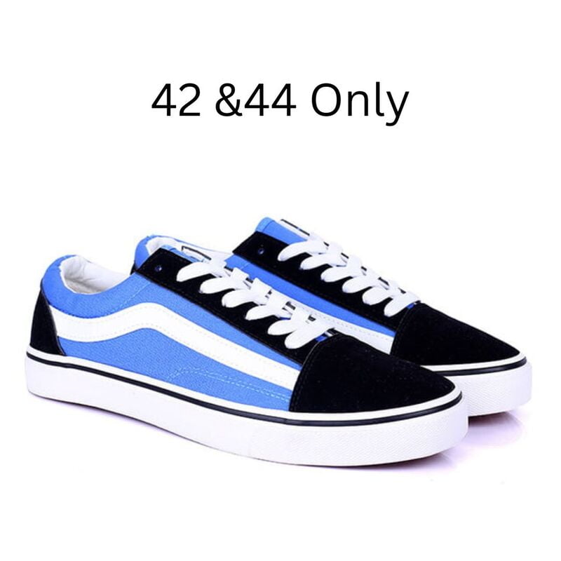 White Stripe Classic Unisex Sneakers-Blue & Black - Romelu|20012 White Stripe Classic Unisex Sneakers-Blue & Black - Romelu|20012