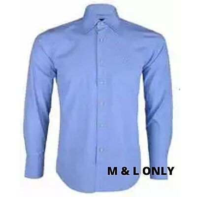 Michael Plain Long Sleeve Shirt - Blue|10112
